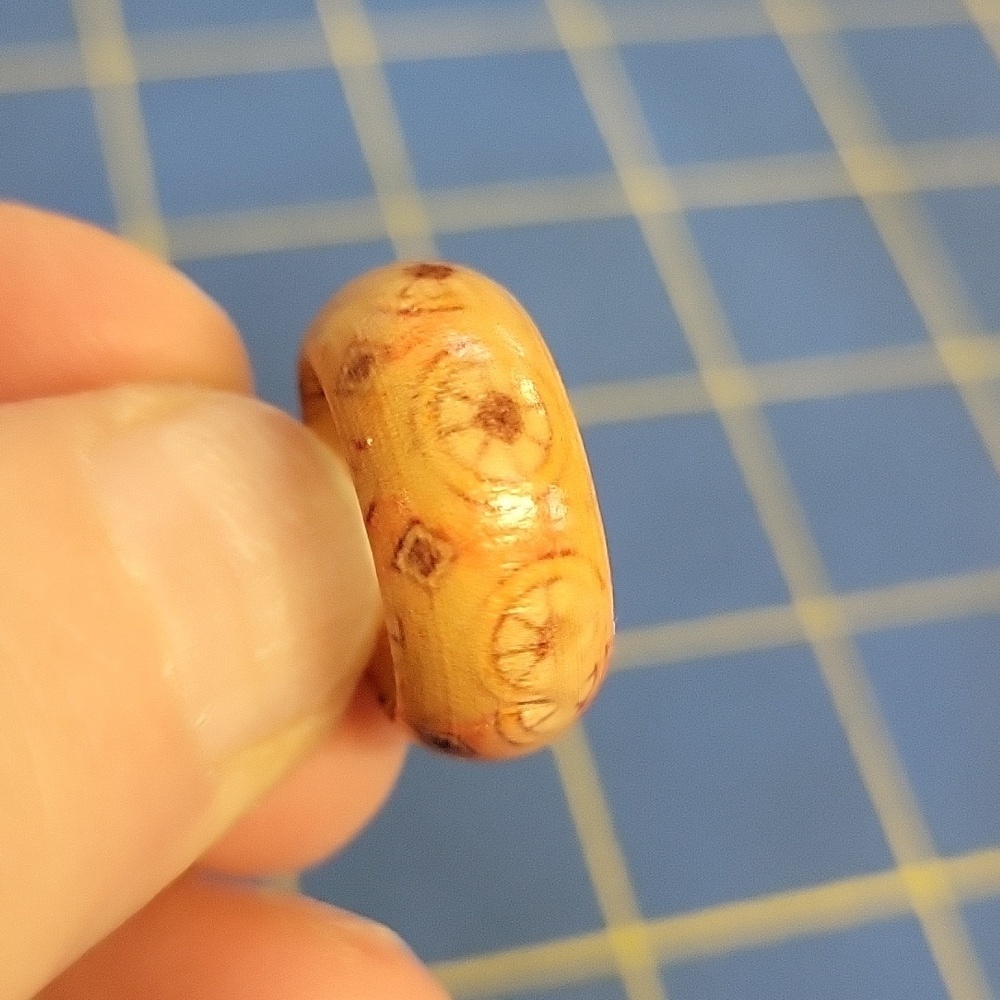 Floral Wooden Ring Size